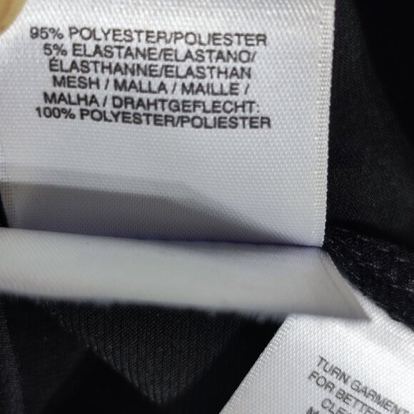 Anne Klein sleeveless blouse women's sz S black with gold decoration on shoulder - Picture 6 of 12